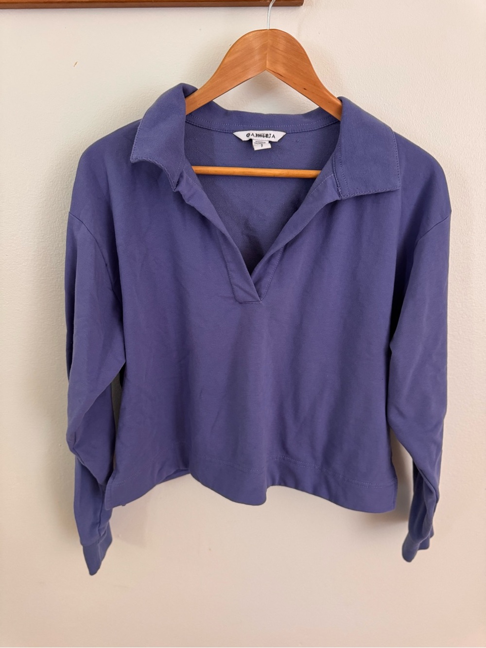 Athleta Women’s S Purple Long Sleeve Collared Pullover Top